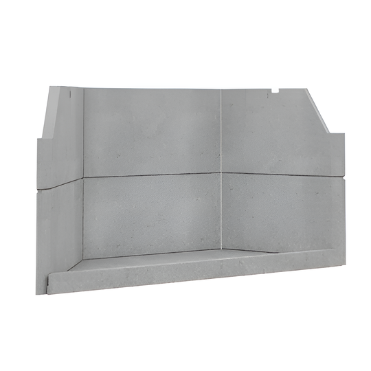 Valcourt Contemporary Moulded Refractory Brick Panels For Valcourt Antoinette Wood Fireplace - VA7071M